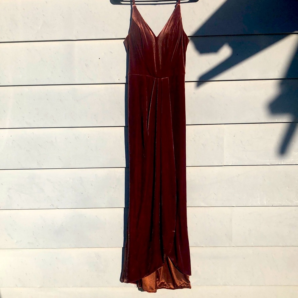 Velvet Terracotta Dress